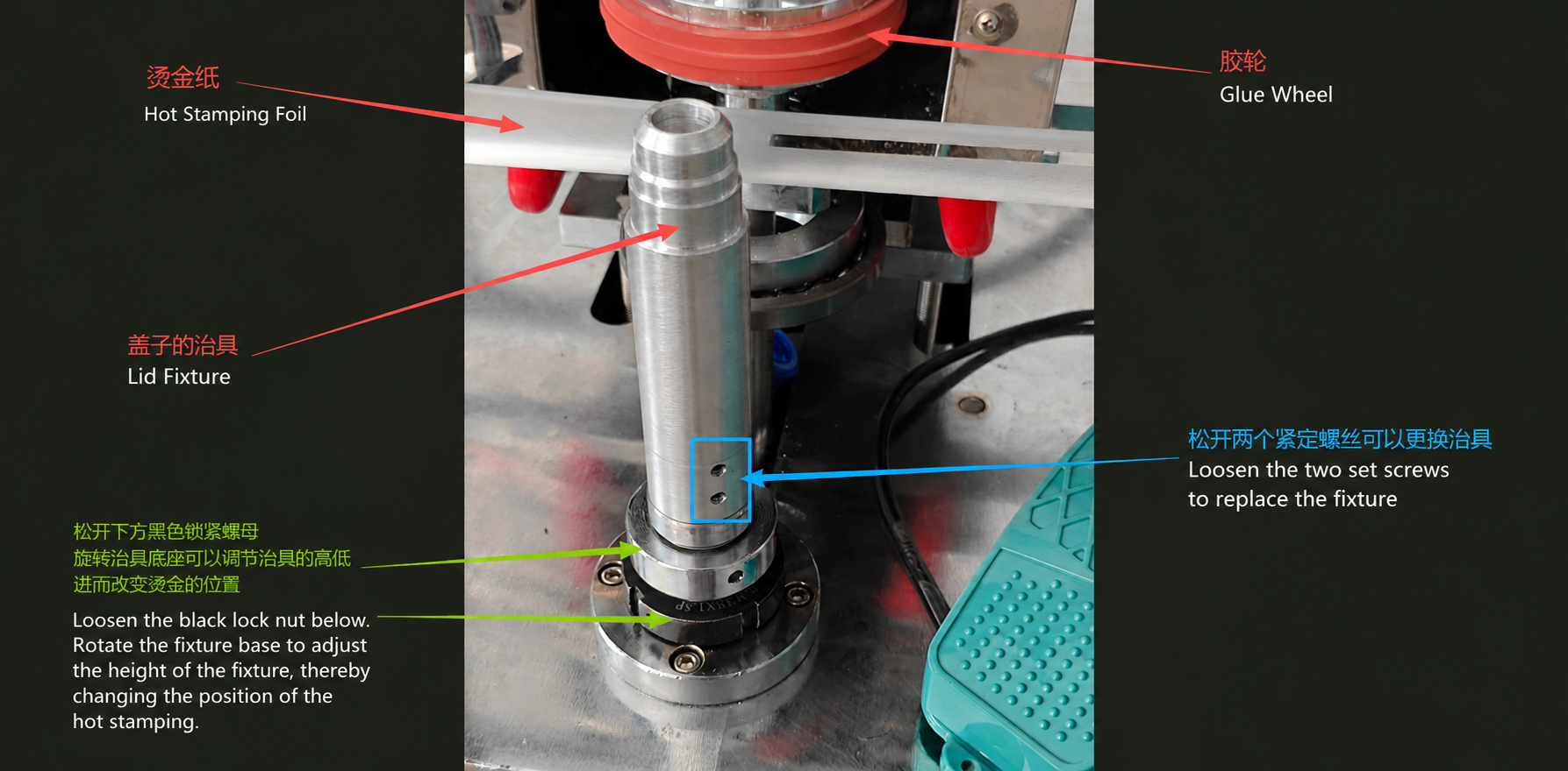 HF-100EC product fixture adjustment