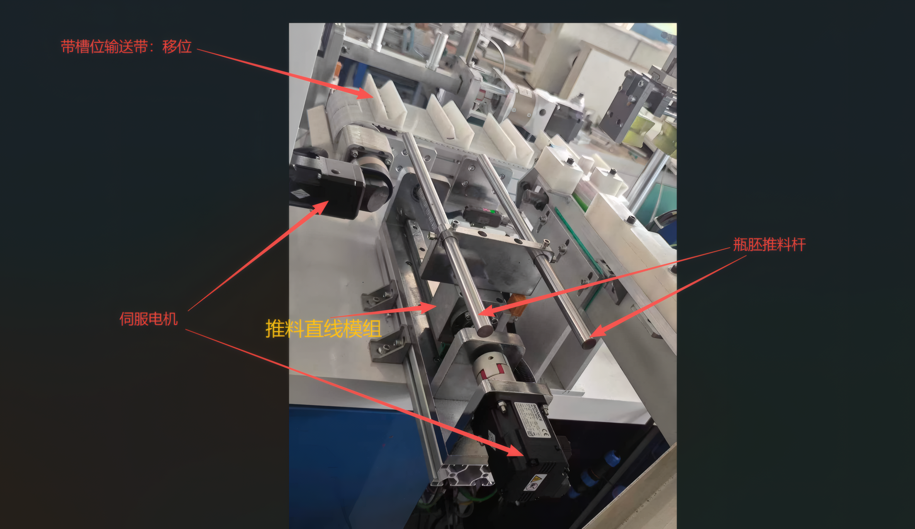 PET preform buffer and conveyor section